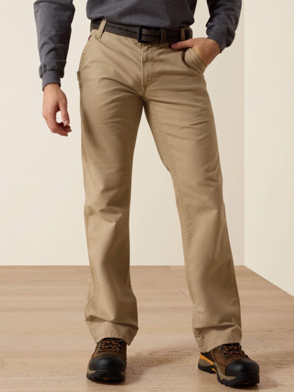 Ariat FR M4 Relaxed Workhorse Boot Cut Pant in Khaki 31x32